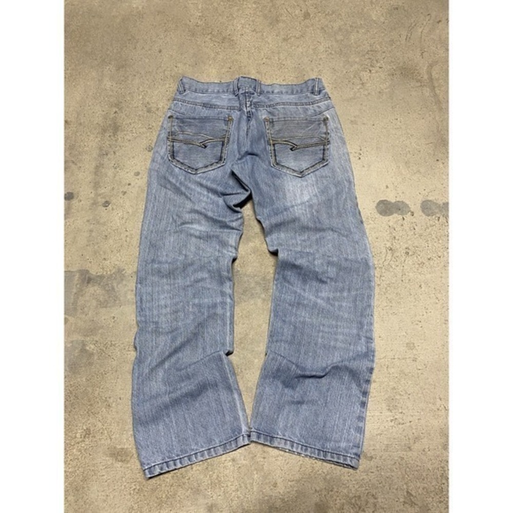 FUSAI 90s Style Jeans Mens Size 30x30 Relaxed Fit Straight Leg Blue‎ Denim Y2K